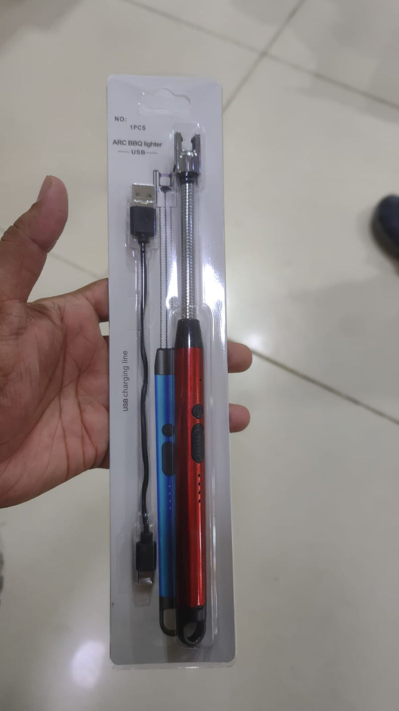 360° Flexible USB Rechargeable Electronic Arc Lighter – Windproof & Safe