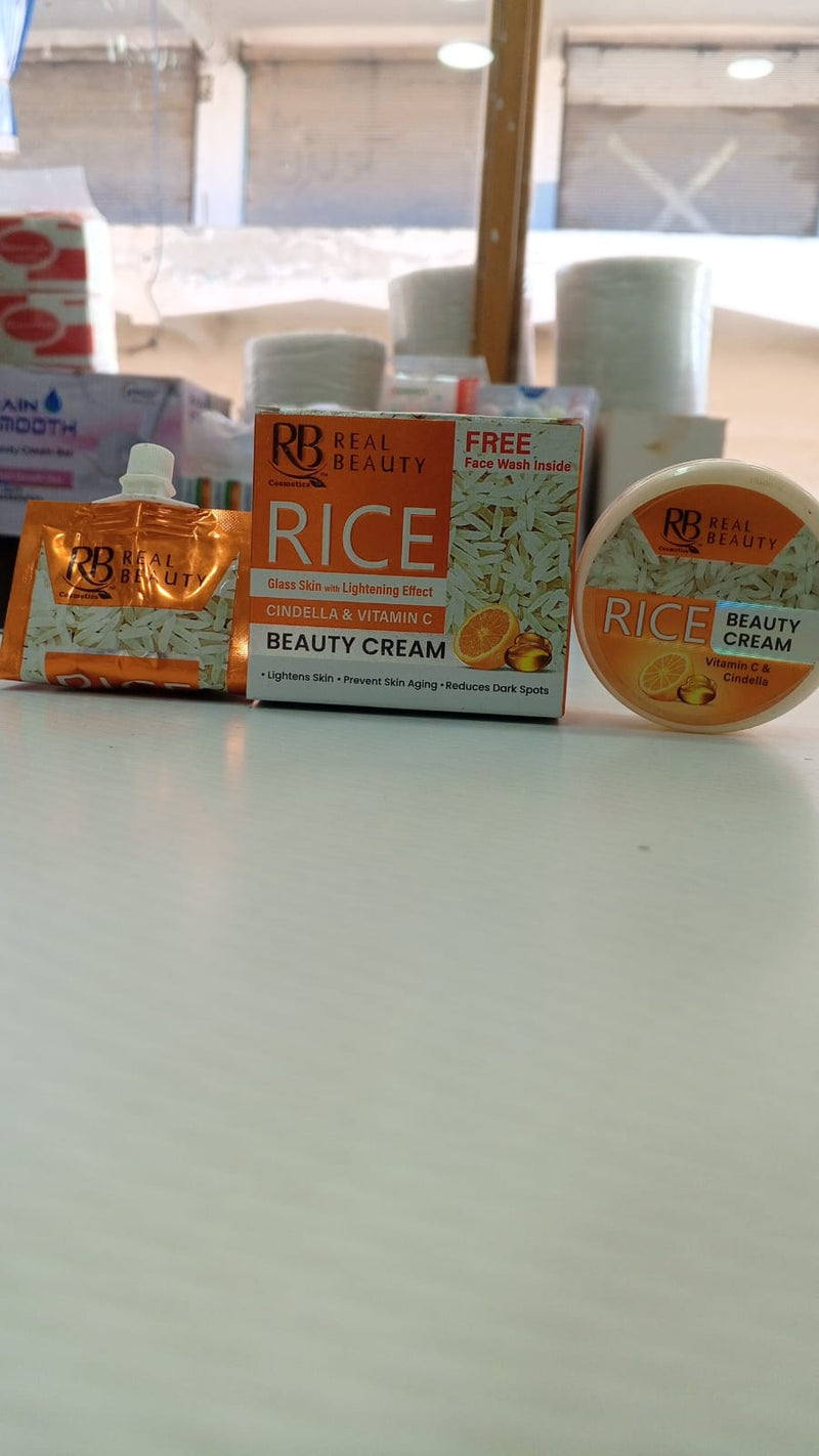 RB Rice Beauty Cream with FREE Face Wash – Brightening, Nourishing & Glowing Skin Care Cream